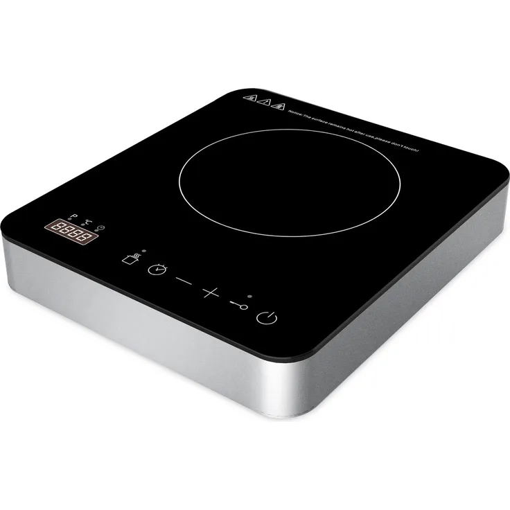 DESKI 613-401569 Induktionskochfeld 22 x 22 cm, Sensorsteuerung, 60-240°C, 4 Digitalanzeigen, 2000 Watt