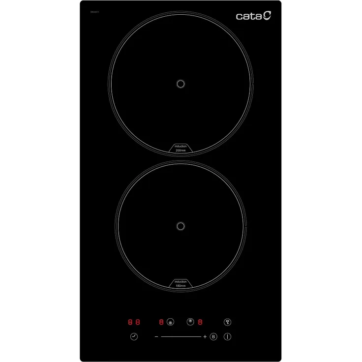 Cata ISB 3102 BK Induktionskochfeld, Einbaugerät, Autark, Breite 29 cm, Anzahl der Kochstellen 2, schwarz