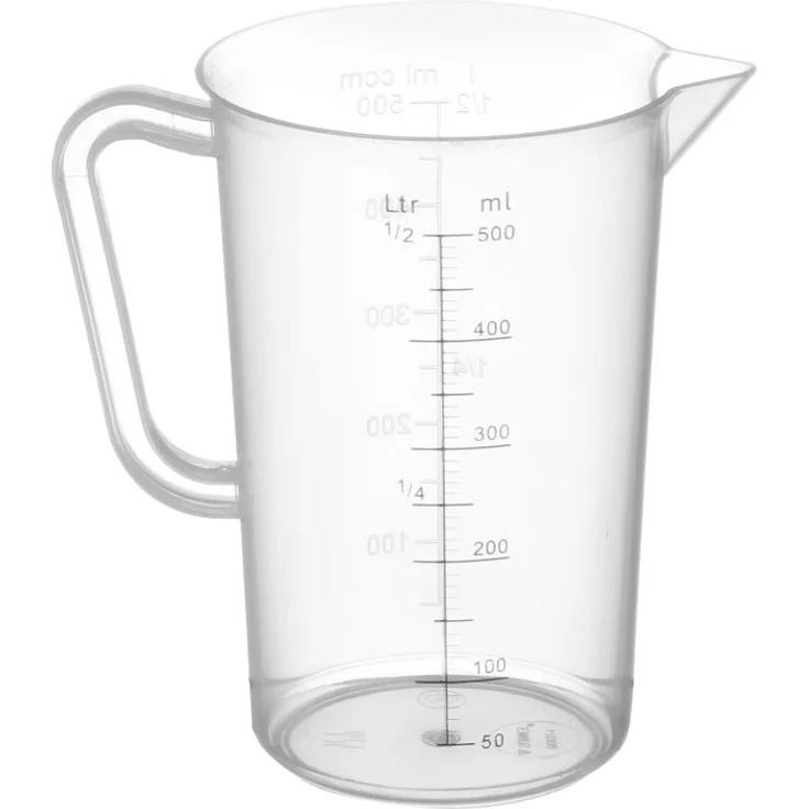 Hendi Messbecher mit Skala, 0.5 Liter, transp. Kunststoff – Bild 1