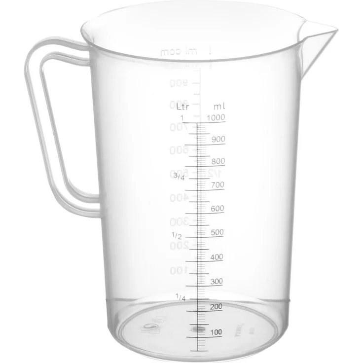 Hendi Messbecher mit Skala, 1.0 Liter, transp. Kunststoff – Bild 1