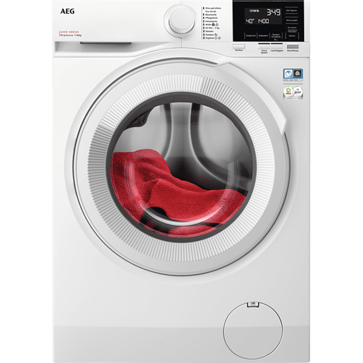 AEG LR6F60400, Frontlader-Waschmaschine, A, Fassungsvermögen 10 kg, Standgerät, Breite 60 cm, Mengenautomatik – Bild 1