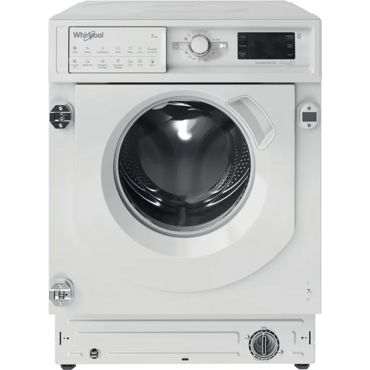 Whirlpool BIWMWG71483EEUN, Frontlader-Waschmaschine, D, Fassungsvermögen 7 kg, Einbaugerät, Breite 60 cm