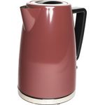 Michelino Edelstahl-Wasserkocher, 2200 Watt, 1,7 L, Füllstandanzeige, Überhitzungs- und Trockenauslaufschutz, in trendigem Retro-Look, boardeux