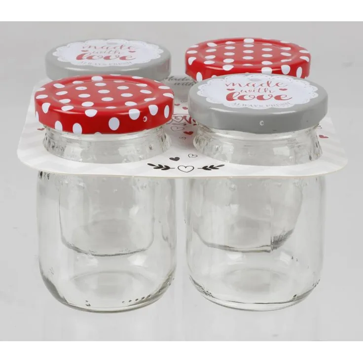 8x Einmachgläser 200ml Set 4er Vorrat Einwecken Konserven Gurken Schraubdeckel