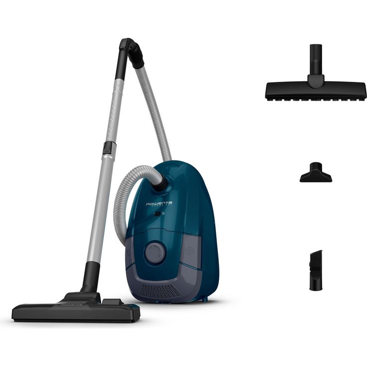 Rowenta RO3126 Power XXL Bodenstaubsauger mit Beutel, 900 Watt, 8,8 m Aktionsradius, dunkelblau-grau