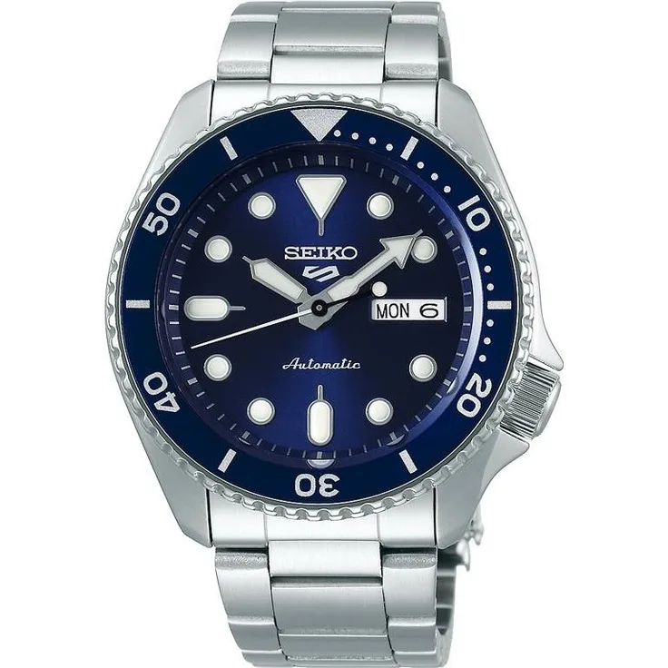 Seiko 5 Automatik SRPD51K1, Automatikuhr, silber, blau