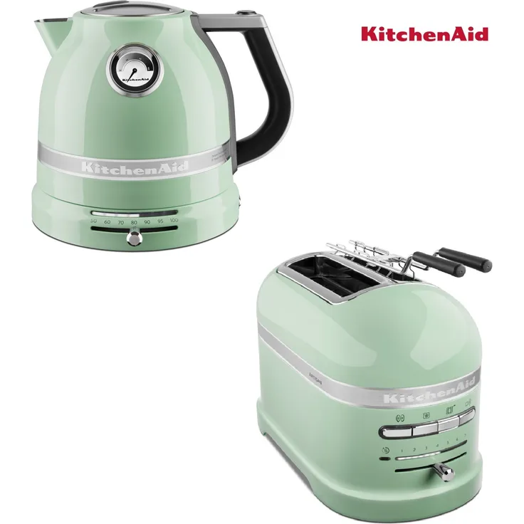 KitchenAid Artisan Wasserkocher 5KEK1522EPT, inkl. Toaster 5KMT2204EPT, pistazie