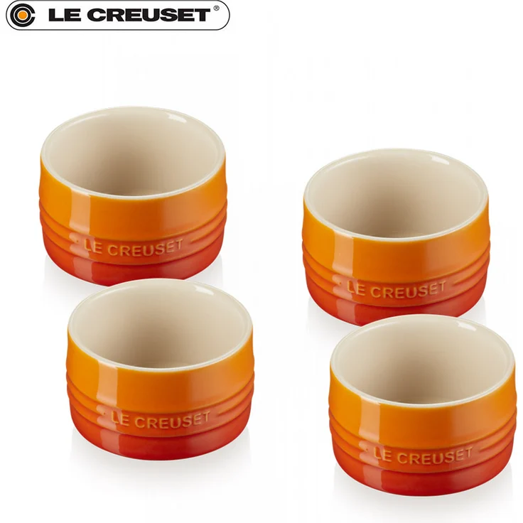 Le Creuset Mini Förmchen ofenrot 4er Set – Bild 3