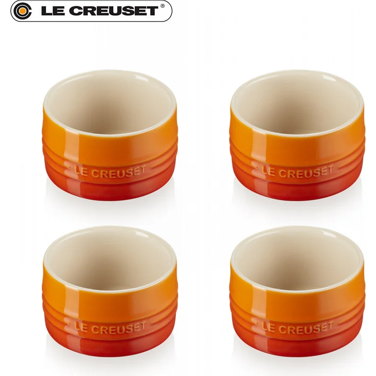 Le Creuset Mini Förmchen ofenrot 4er Set – Bild 1