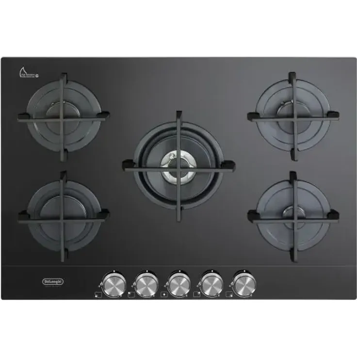 DeLonghi NSL 575 NC-BK Gaskochfeld, Einbaugerät, Autark, Breite 75 cm, Anzahl der Kochstellen 5, schwarz - Preisvergleich