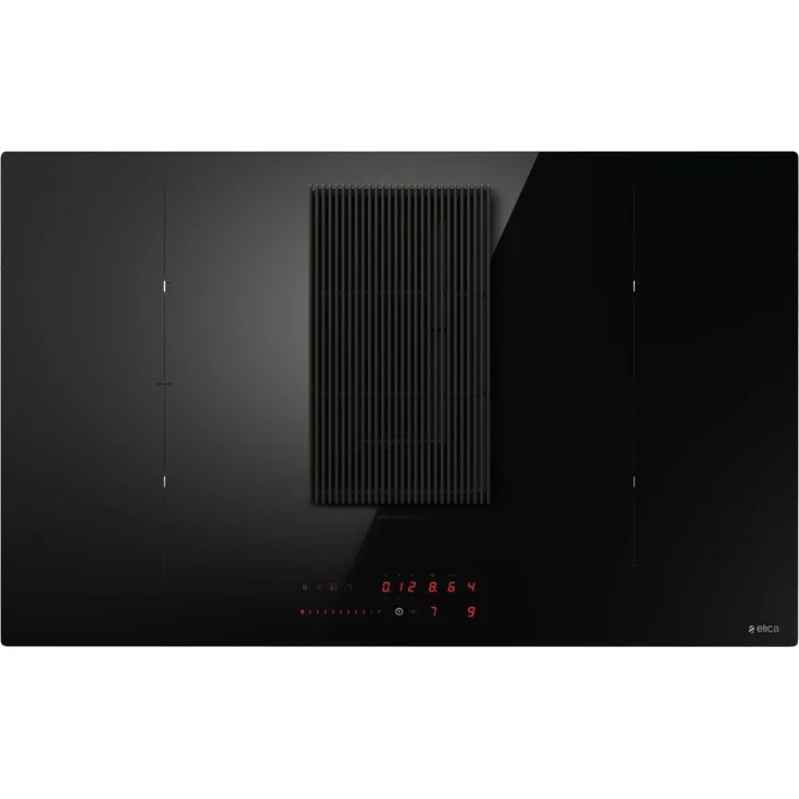 Elica Kochfeld mit Dunstabzug, NikolaTesla Prime S PRF0182322 Induktionskochfeld-Dunstabzug-Kombination, Einbaugerät, Autark, Breite 83 cm, Anzahl der Kochstellen 4, schwarz – Bild 1