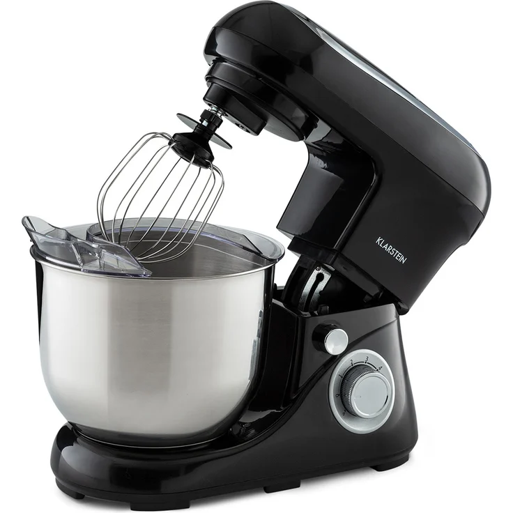 Klarstein Bella Pico 2G Küchenmaschine, 1300W, 1,7PS, 6 Geschwindigkeitsstufen, 5 Liter Edelstahlschüssel, schwarz – Bild 1