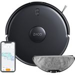 Zaco A11s Pro Saugroboter mit Ultraschall-Wischfunktion, 150 min Akkubetrieb, 4000 Pa Saugleistung, Lasernavigation, schwarz