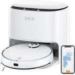 Zaco M1S Saugroboter mit Wischfunktion und Absaugstation, 180 min Akkubetrieb, 3200 Pa Saugleistung, weiß