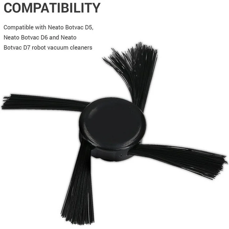 kwmobile Saugroboter Zubehör-Set, Ersatzbürsten Set für Neato Botvac D5 / D6 / D7 Serie - 3x Seitenbürsten - Staubsauger Zubehör Bürsten Modelle D-Serie D5 D6 D7 – Bild 2