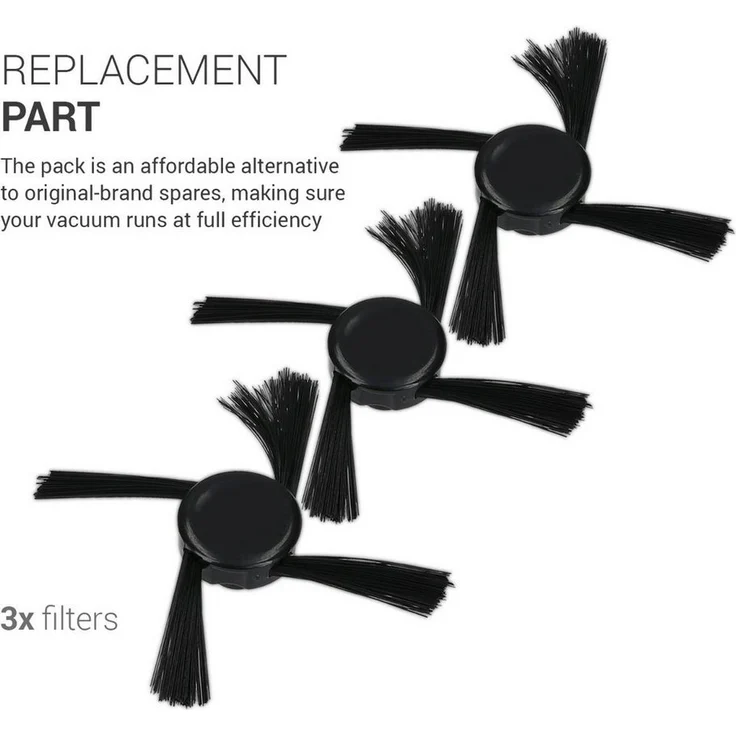 kwmobile Saugroboter Zubehör-Set, Ersatzbürsten Set für Neato Botvac D5 / D6 / D7 Serie - 3x Seitenbürsten - Staubsauger Zubehör Bürsten Modelle D-Serie D5 D6 D7 – Bild 3