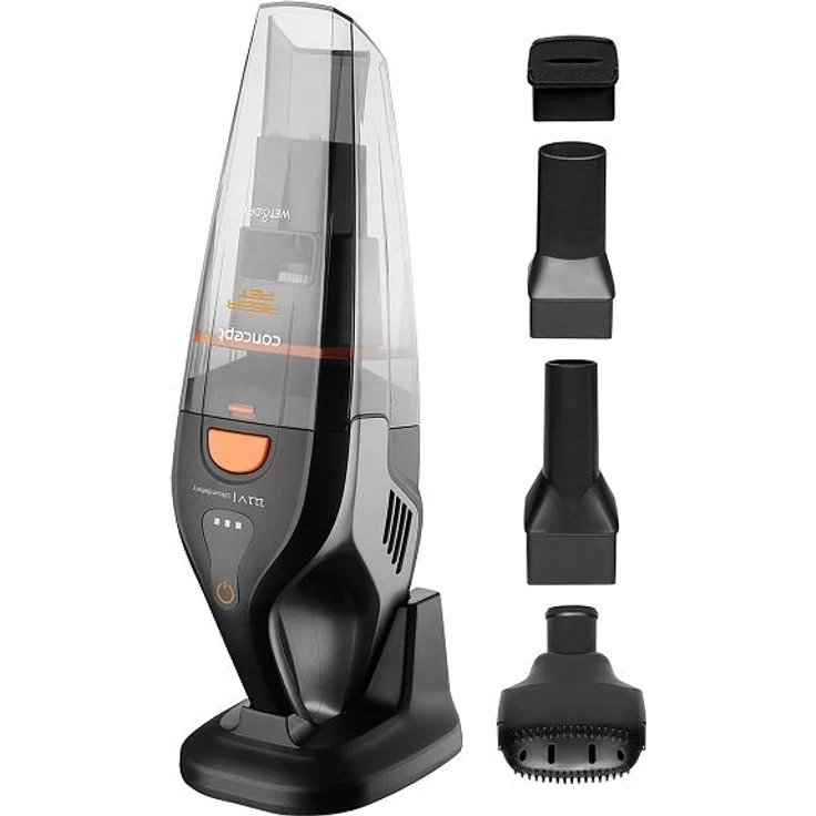Concept VP4351 Wet & Dry Kleinstaubsauger, 20 min Akkubetrieb, Nass- und Trockensauger, schwarz – Bild 1