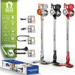 TurboTronic by Z-Line Akku-Hand-und Stielstaubsauger beutellos, ultra-Leichtgewicht, 120 W, beutellos, kabelloser 2 in 1 Boden- /Handstaubsauger, 22.2V LI-ION, extrem starke Saugkraft > 8 kPa, inkl. umfangreichem Zubehör