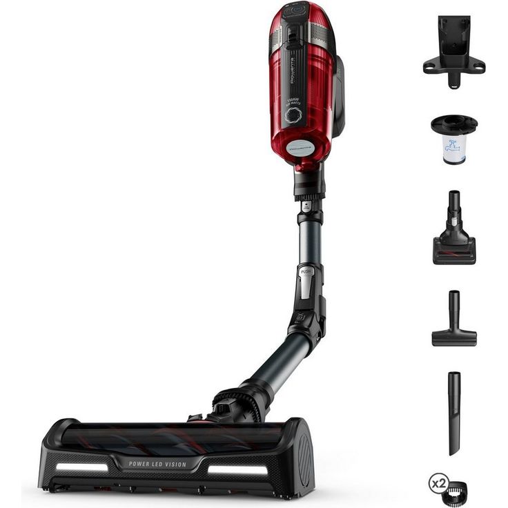 Rowenta RH98A8 X-Force Flex 12.60 Animal Handstaubsauger, 45 min Akkubetrieb, Flex-Gelenk, schwarz-rot – Bild 1