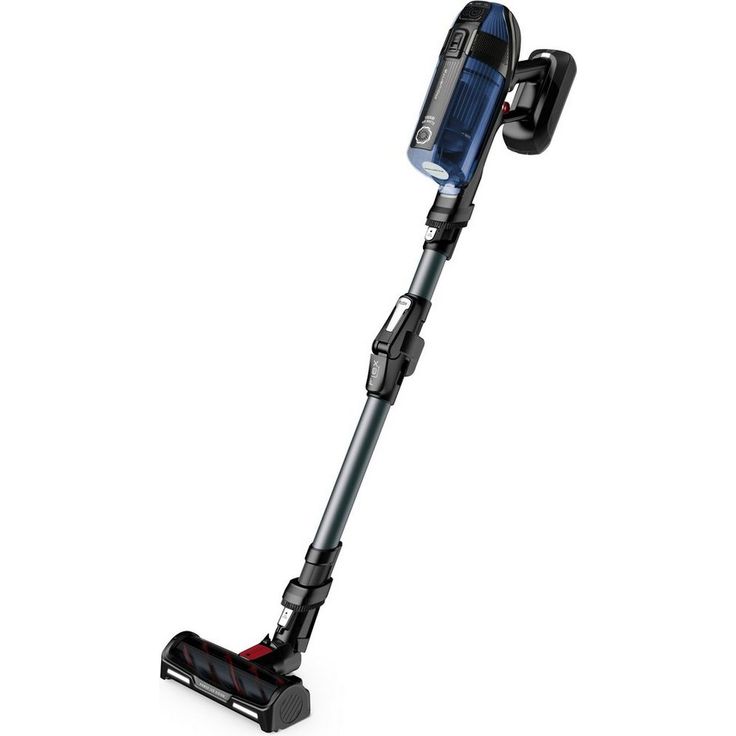 Rowenta RH98C8 X-Force Flex 12.60 Aqua Handstaubsauger, 45 min Akkubetrieb, Aqua Düse, Akkuwechsel-Option, blau-schwarz
