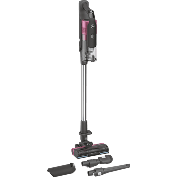 Hoover HF920H 011 Handstaubsauger H-Free 900 Home, 60 min Akkubetrieb, Akkuwechsel-Option, grau-pink – Bild 1