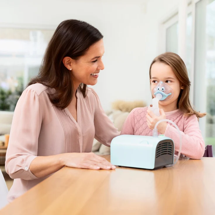 medisana IN 155 Inhalator, Kompressor Vernebler mit Mundstück und Maske für Erwachsene und Kinder, bei Erkältungen oder Asthma mit mit umfangreichem Zubehör – Bild 4