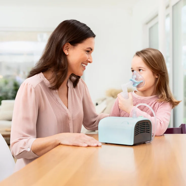 medisana IN 155 Inhalator, Kompressor Vernebler mit Mundstück und Maske für Erwachsene und Kinder, bei Erkältungen oder Asthma mit mit umfangreichem Zubehör – Bild 3