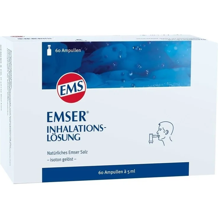 Emser Inhalator Inhalationslösung, 60 Stück, isotone Lösung des natürlichen Emser Salzes – Bild 1