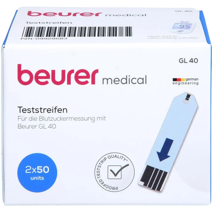 BEURER GL40 Blutzuckerteststreifen 100 St. – Bild 3