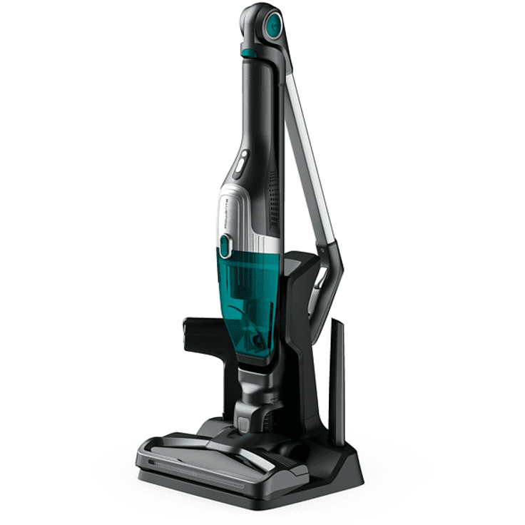 Rowenta RH1239 X-Trem Compact Handstaubsauger, 40 min Akkubetrieb, Flex-Gelenk, grau-grün-schwarz – Bild 4