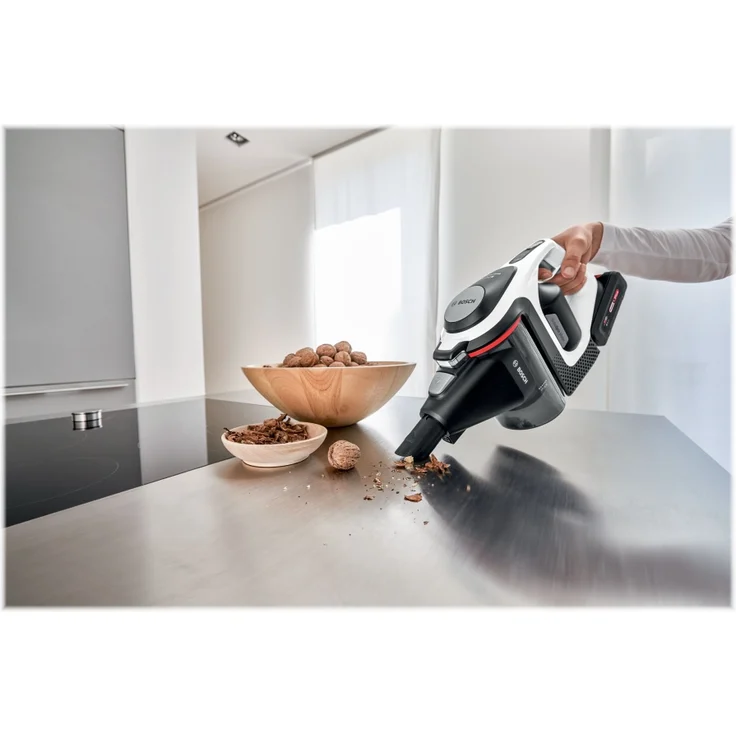 Bosch BBS8214 Serie 8 Handstaubsauger, 65 min Akkubetrieb, Weiß 0 4 l Akku 65 min – Bild 2