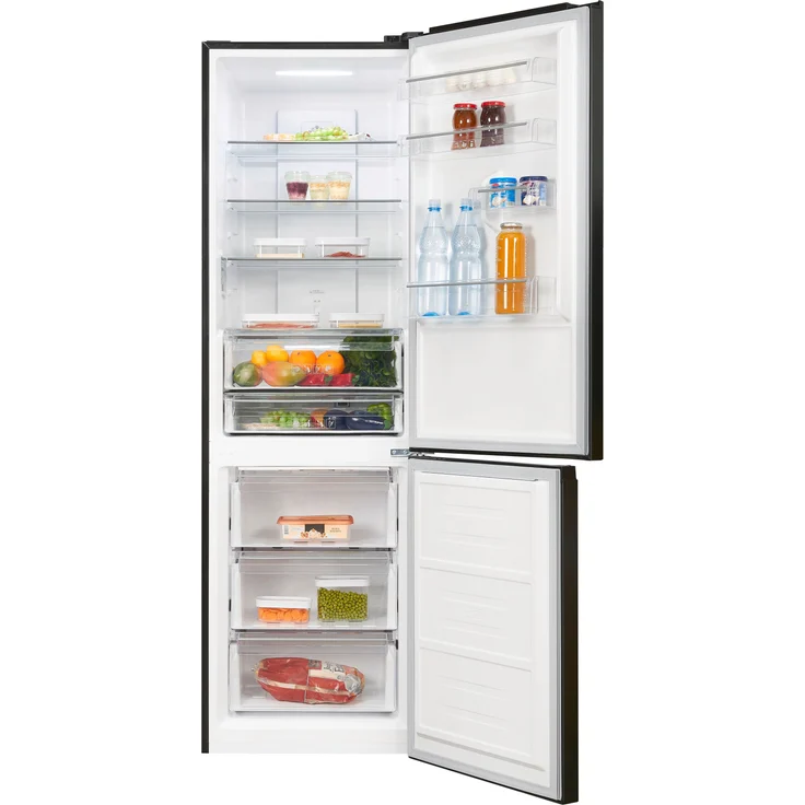 Exquisit KGC350-105-NF-040C Kühl-Gefrierkombination, freistehend, Edelstahloptik dunkel, NoFrost, Schnellgefrieren, Kindersicherung, Eisbox, Superkühlen, Energieklasse C – Bild 6