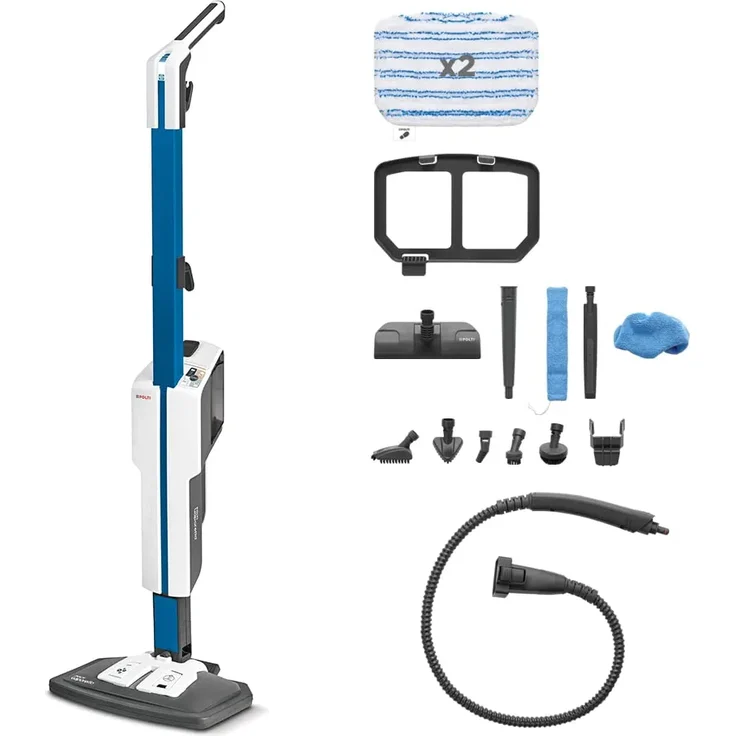 Polti PTEU0305 Vaporetto SV620 Style Dampfreiniger 1500 Watt, 20 sek Aufheizzeit, blau-weiß – Bild 1