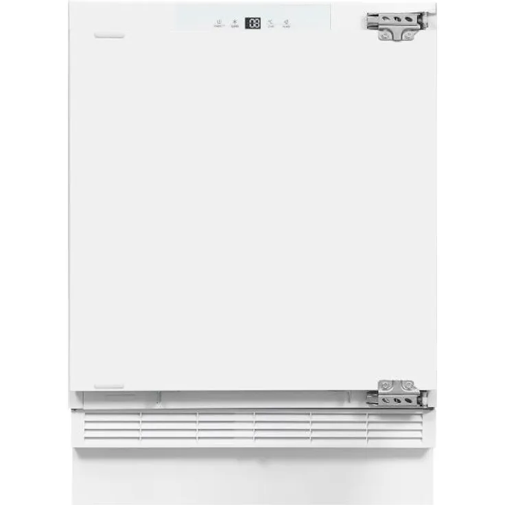 Exquisit UKS140-V-FE-010E Unterbau-Kühlschrank, freistehend, weiß, Temperatureinstellung, Festtürmontage, Nischenhöhe 82.5 cm, Breite 60 cm, Energieklasse E
