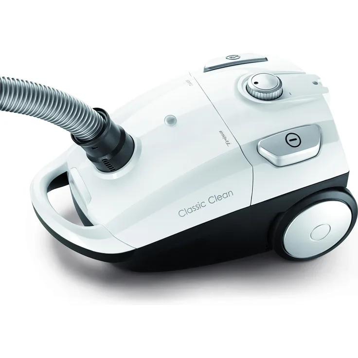 Trisa T6601 Classic Clean Bodenstaubsauger, mit Beutel, 650 Watt, HEPA-Filter H13, weiß