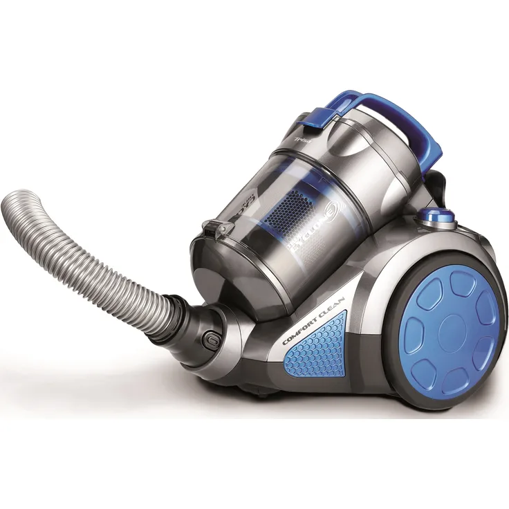Trisa T6301 Comfort Clean Bodenstaubsauger, 700 Watt, HEPA-Filter H13, blau-silber