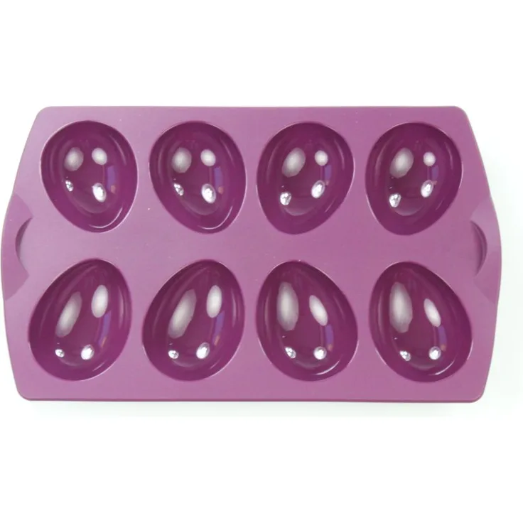 TUPPERWARE Backen Silikonform Ei lila Muffin Backform Ei Form Easyplus