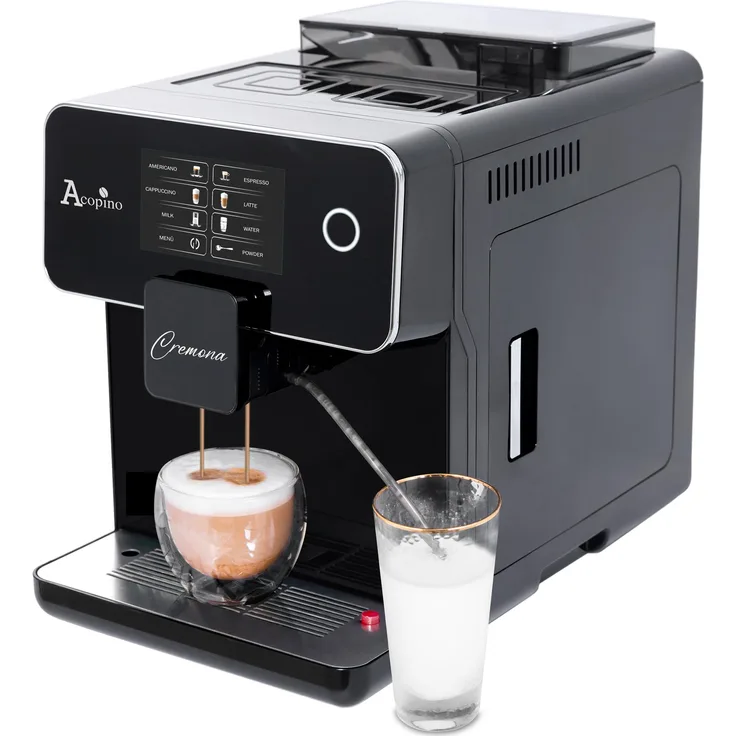 Acopino Cremona Kaffeevollautomat, 1,7 l, Milchsystem, schwarz
