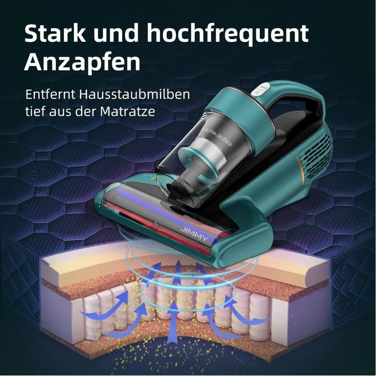 Jimmy BX6 Anti-Milben Staubsauger, 600 Watt, UV-Sterilisation – Bild 2