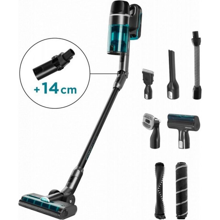 Concept VP6130 ICONIC Animal Smart Flex Handstaubsauger, 60 min Akkubetrieb, Akkuwechsel-Option, knickbares Rohr, schwarz