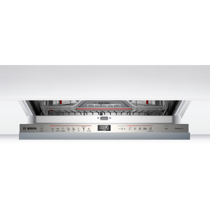 Bosch SMH6TCX01E, Geschirrspüler, A, Geräuschemissionsklasse B, Geräuschemissionen 43 Dezibel, Varioscharnier