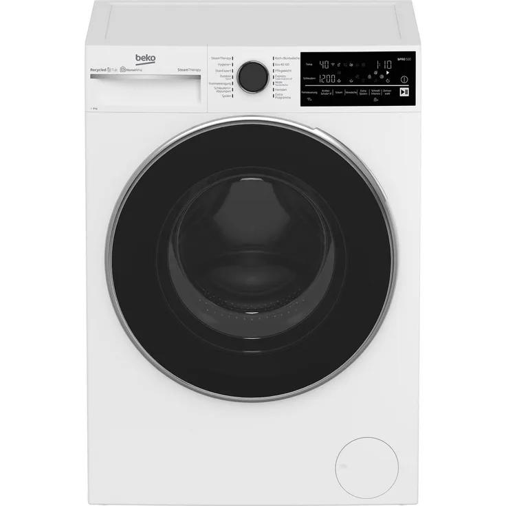 Beko B5WFT78410W, Frontlader-Waschmaschine, A, Fassungsvermögen 8 kg, Standgerät, Breite 60 cm