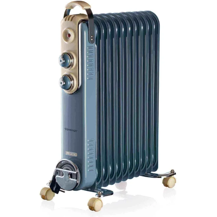 Ariete Vintage Öl Radiator 2500W - 11 Lamellen - Blau, Radiator