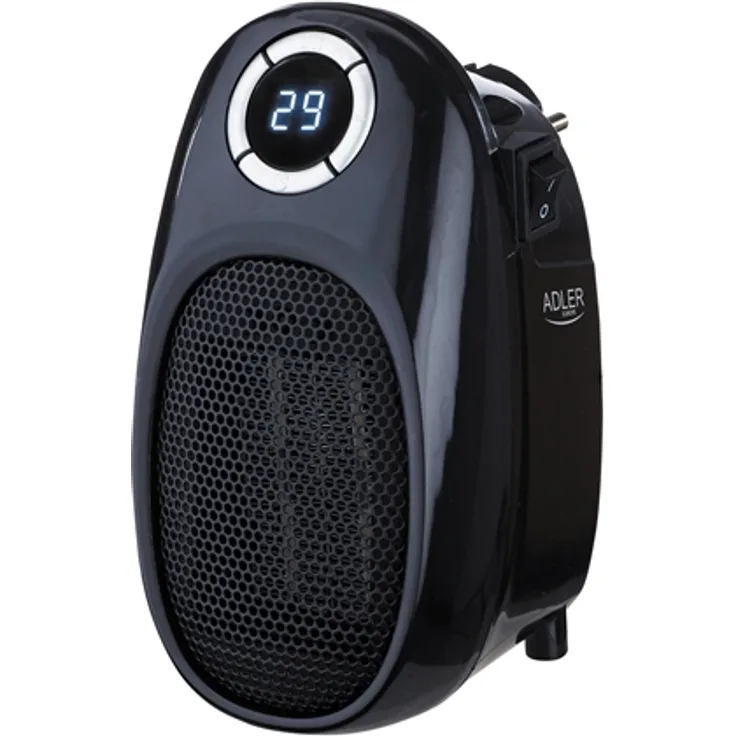 Adler Thermofan - Easy Heater AD 7726 Ceramic 400 W Number of power levels 2 Suitable for rooms up to 32 m² Black, Konvektor