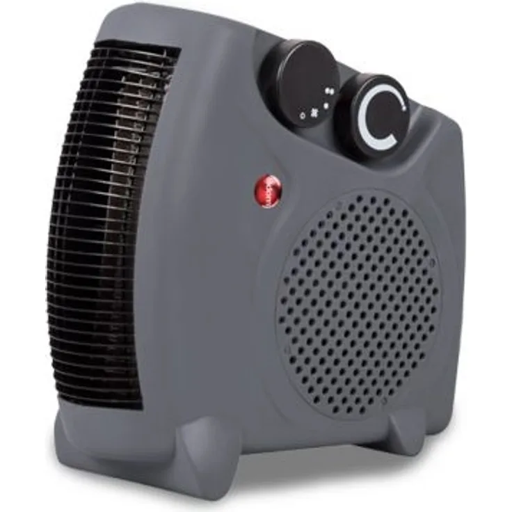 ELDOM HL8S Elektrischer Raumheizlüfter Indoor Flur Tisch Grau Drehregler 2000 W, Heizlüfter