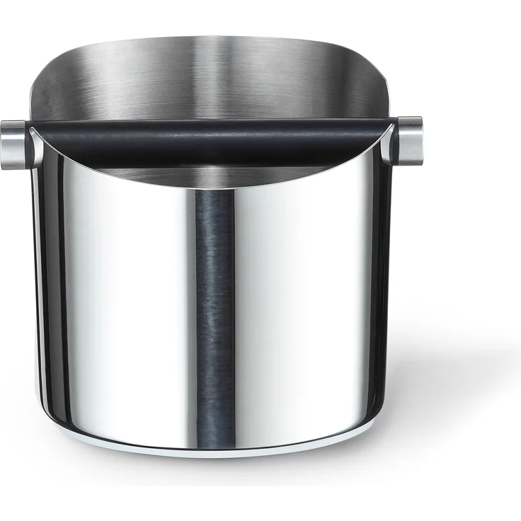 Tchibo Knock-Box Abklopfschale, für Siebträger Espressomaschine, zur leichten Entsorgung des feuchten Kaffeesatzes, Silber / Schwarz, Edelstahl und Gummi – Bild 1