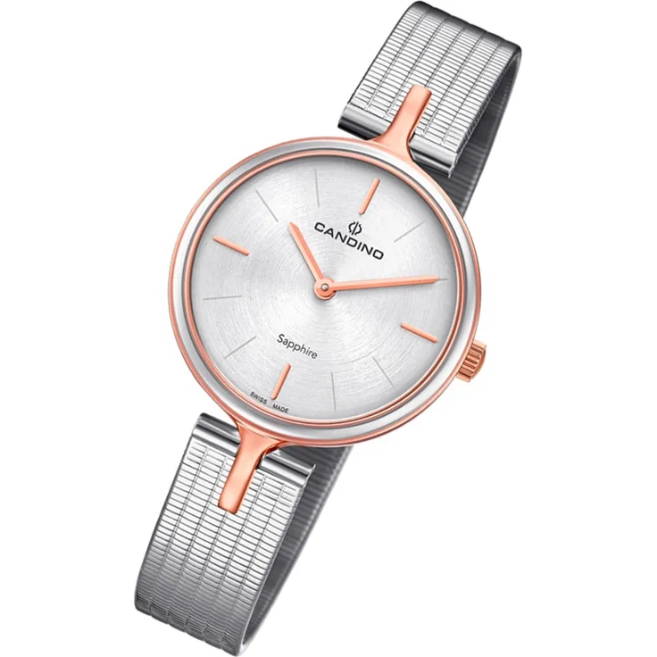 Candino Damen Uhr Elegance C4643/1 Edelstahl Armbanduhr silber Analog UC4643/1
