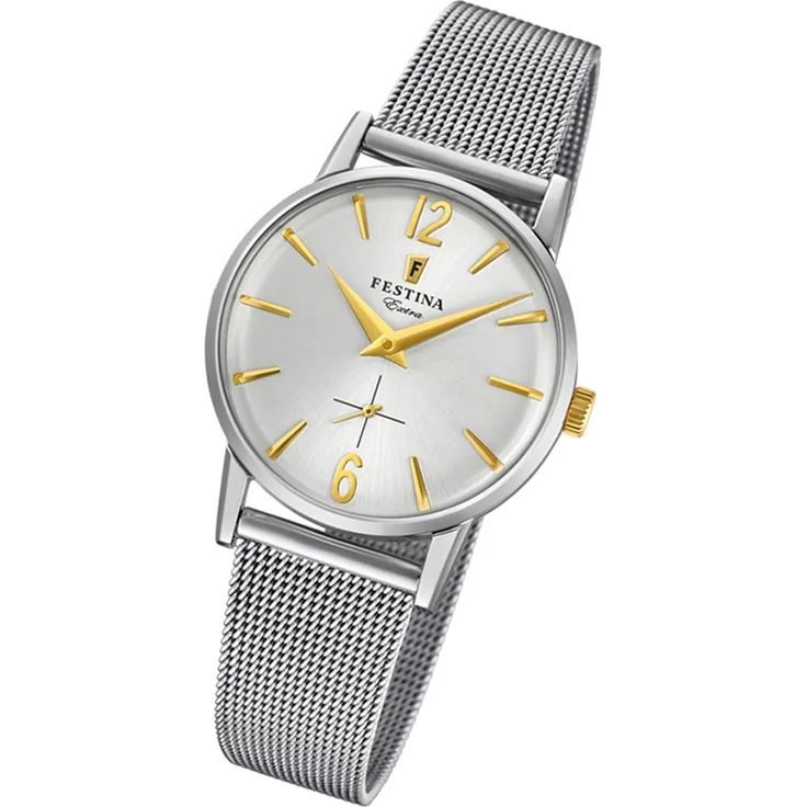 Festina Damen Uhr Extra F20258/2 Edelstahl Quarz Armbanduhr silber UF20258/2