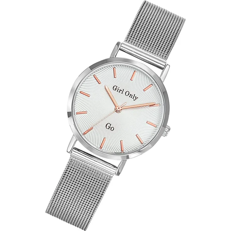 Girl Only Armbanduhr silber Edelstahl 695900 GO Damen Analog-Quarzuhr UGO695900