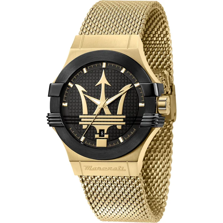Maserati Herren Uhr Potenza Analog Edelstahl Armband gold UMAR8853108006